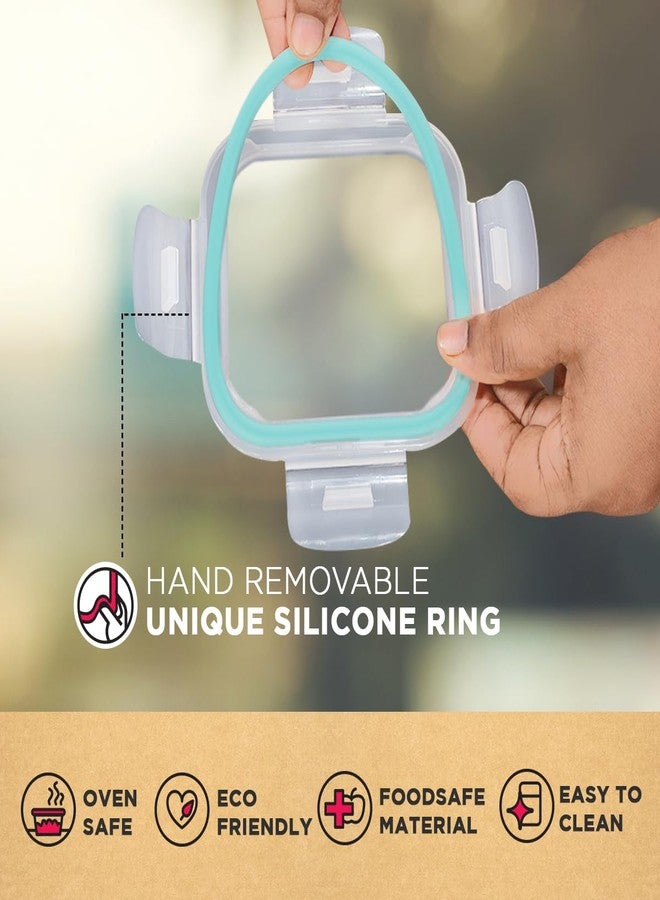 Allo FoodSafe Glass Lunch Box for Office with Leakproof Lock, Microwave Safe Airtight Leakproof Tiffin Box for Men & Women, Kitchen Container,Set of 1, 320ML (White) - Image 5